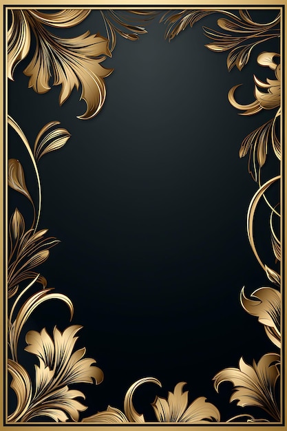 Frame 2D Vector Design Elegant Creative of an Ornate Luxurious Gold Picture Expensive Decorative