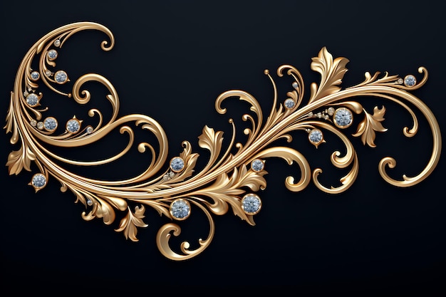 Frame 2D Vector Design Elegant Creative of an Ornate Luxurious Gold Picture Expensive Decorative