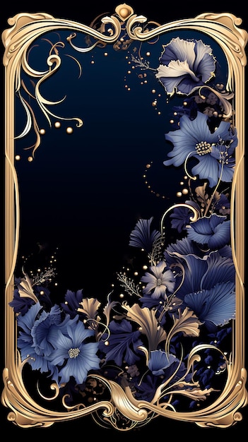 Frame 2D Vector Design Elegant Creative of an Ornate Luxurious Gold Picture Expensive Decorative