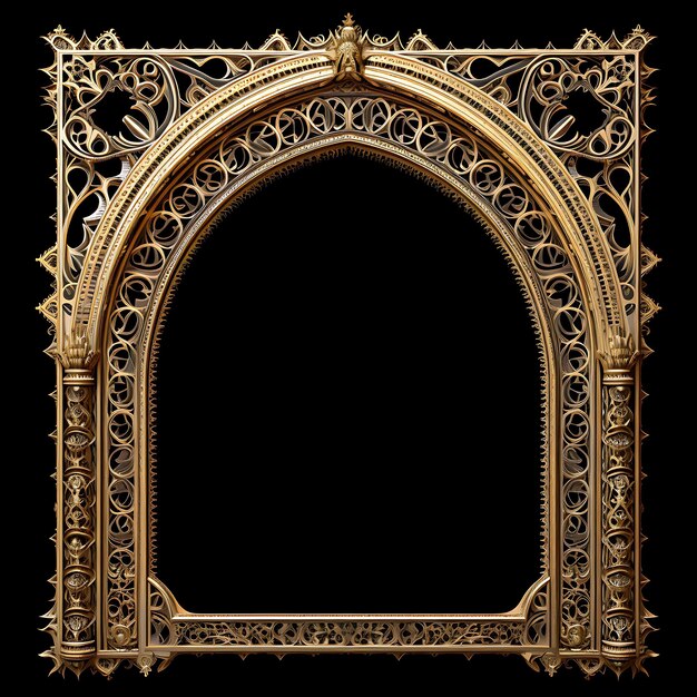 Frame 2D Vector Design Elegant Creative of an Ornate Luxurious Gold Picture Expensive Decorative