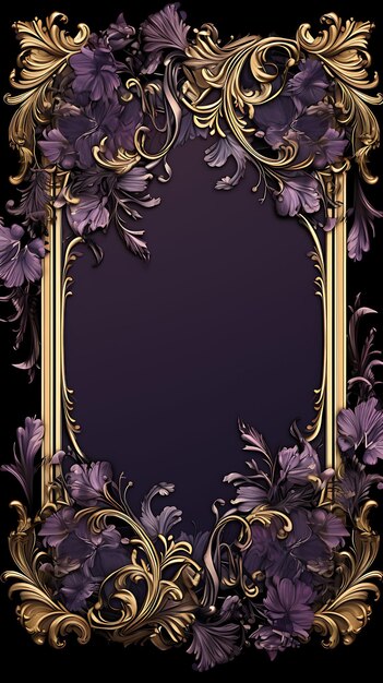 Frame 2D Vector Design Elegant Creative of an Ornate Luxurious Gold Picture Expensive Decorative