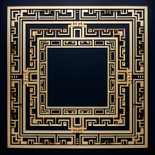 Frame 2D Vector Design Elegant Creative of an Ornate Luxurious Gold Picture Expensive Decorative