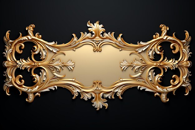 Photo frame 2d vector design elegant creative of an ornate luxurious gold picture expensive decorative