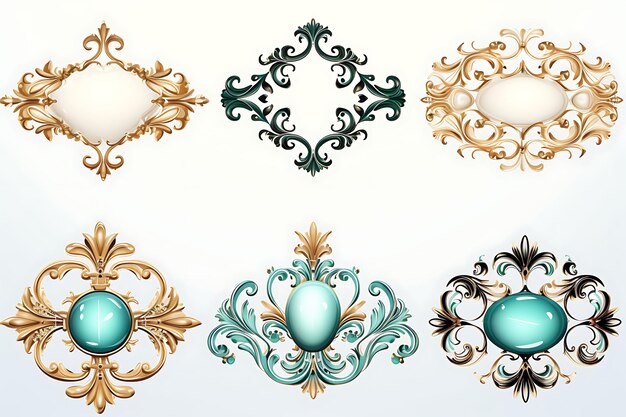 Frame 2D Vector Design Elegant Creative of an Ornate Luxurious Gold Picture Expensive Decorative