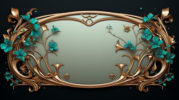 Photo frame 2d vector design elegant creative of an ornate luxurious gold picture expensive decorative