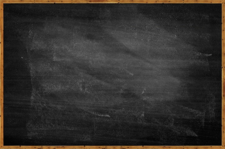 Photo frame blank chalk rubbed out on blackboard for text or drawing or education graphic