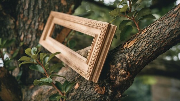 Frame next to branch