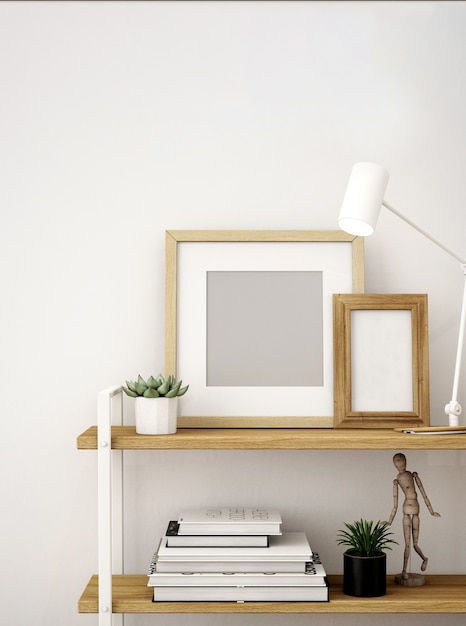 Photo frame on the cabinet