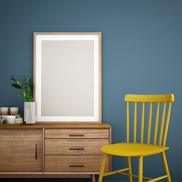 Photo frame on the cabinet