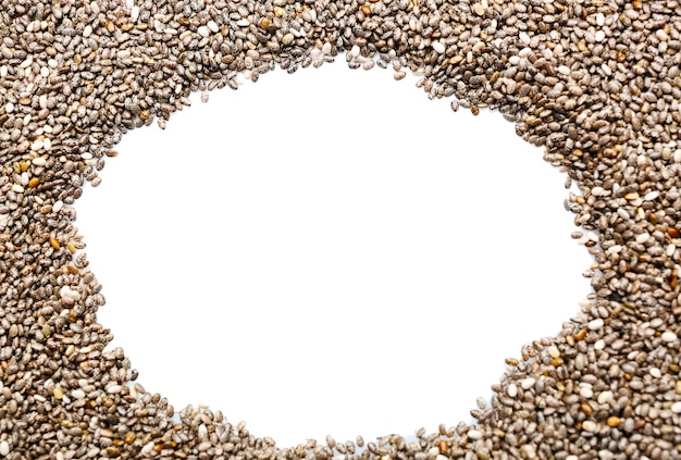 Frame of chia seeds