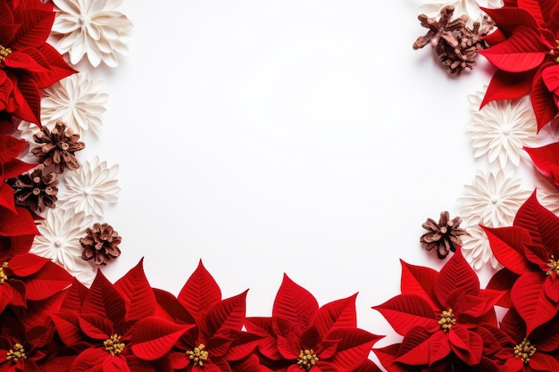 a frame of christmas decorations with a white background with a frame that says christmas.