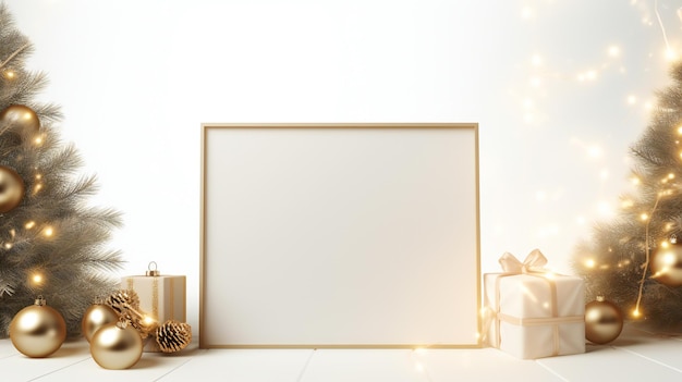 Frame on Christmas and Newyear Background