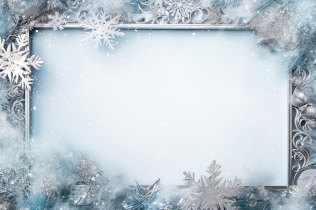 Photo frame of christmas with copy space