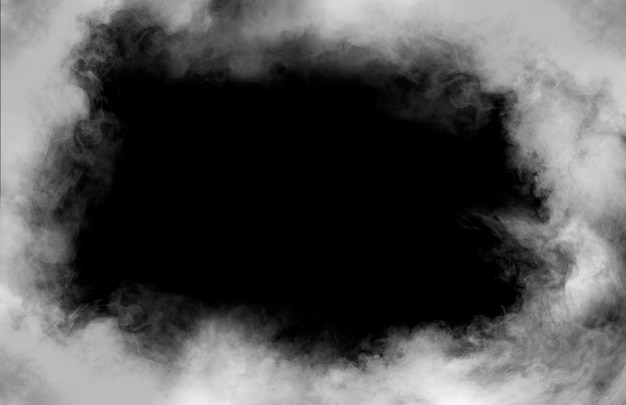 Frame clouds on black background