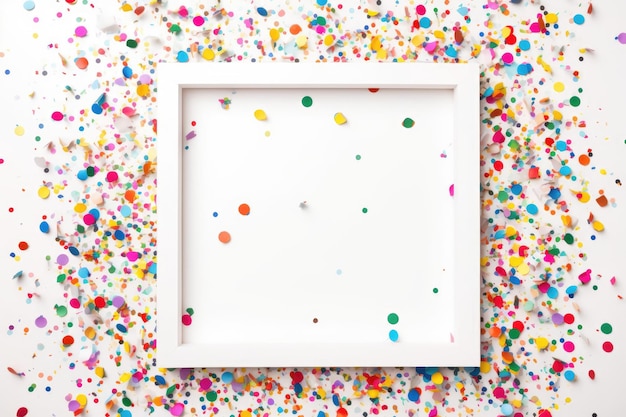 Frame of colorful confetti