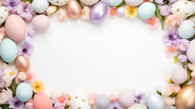 a frame of easter eggs with a frame of the words easter eggs on the bottom