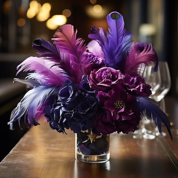 Feather Centerpiece Idea