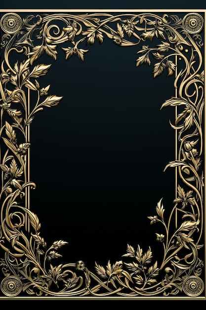 Frame Elegant Ornate Metals with Luxurious HighEnd Jewelry Rendered in 3D for Social Poster