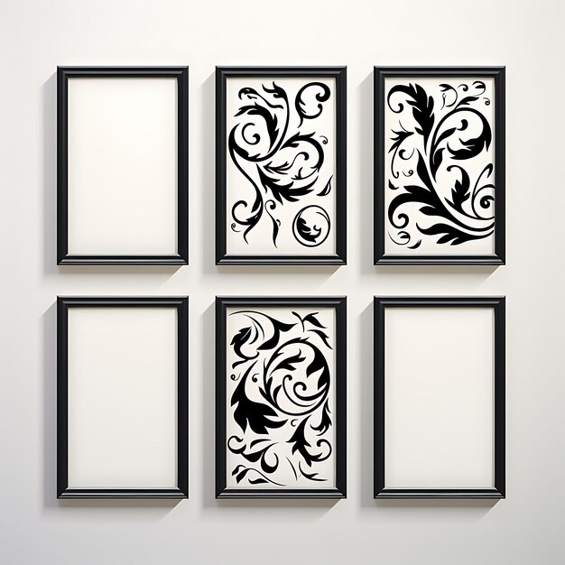 Frame of Flocked Paper With a Velvety and Flocked Surface a Flocked F 2D Flat on White BG Wall Art