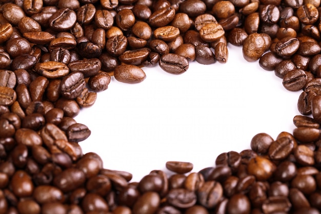 A frame from coffee crops on white