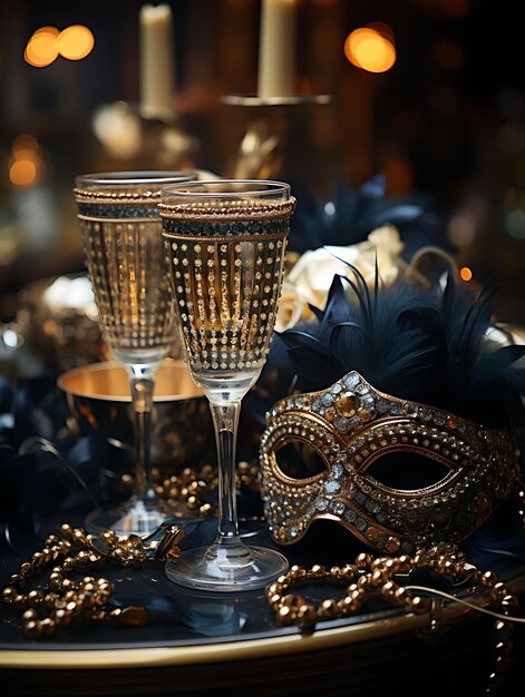 Frame of glamorous extravaganza opulent new years eve theme new year eve concept idea creative