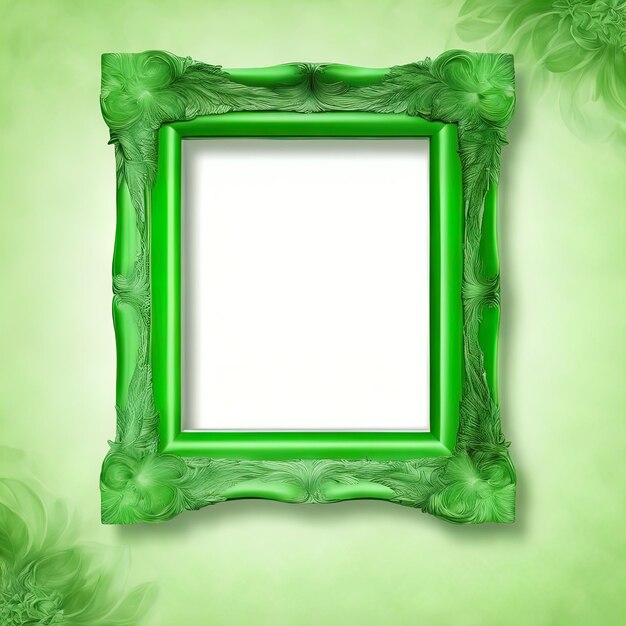 frame on green backgroundgreen leaf background with frame