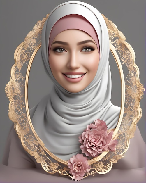 Frame luxe bloem hijab mode