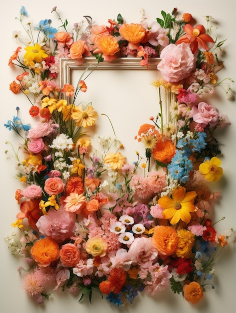 A Frame Made Out of Wild Flowers