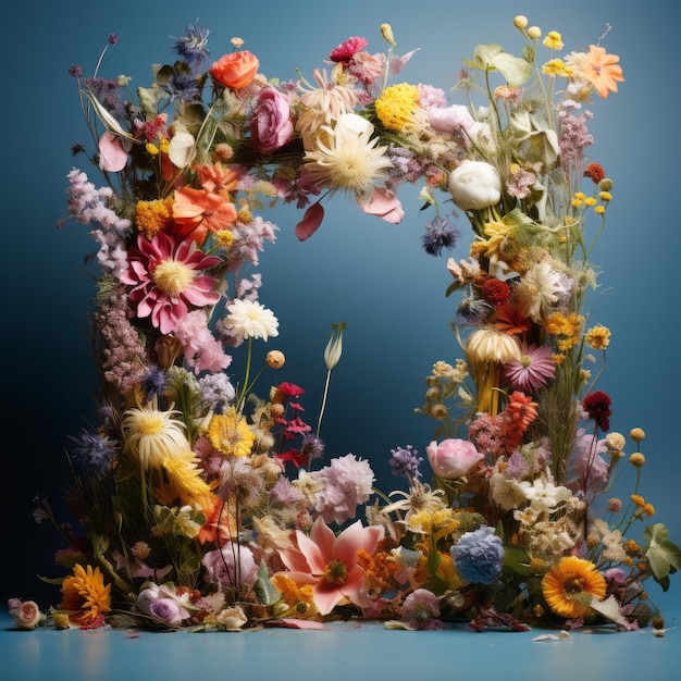 A Frame Made Out of Wild Flowers