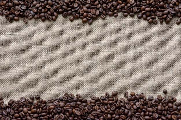 Frame made with coffee beans