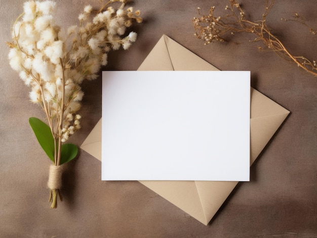 Frame met een witte letter De decoraties zijn bloemen riet bladeren en een zachte stof achtergrond