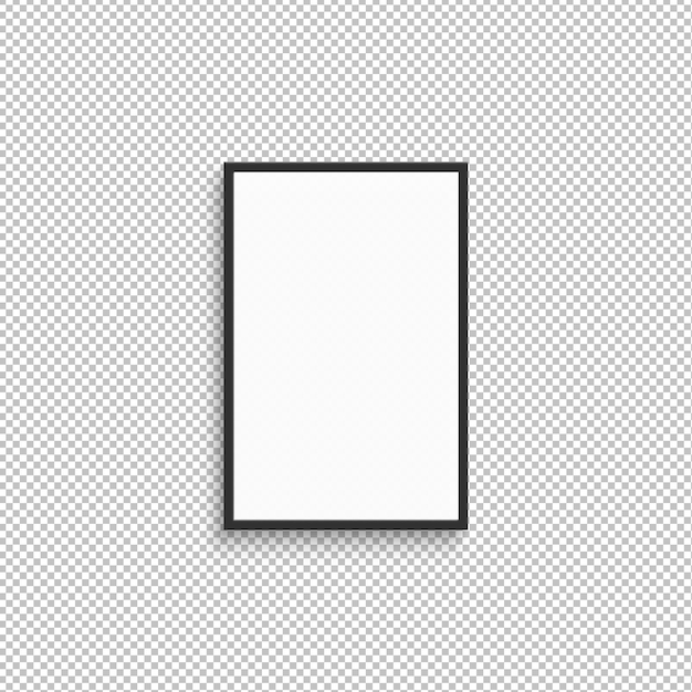 Frame mock-up geïsoleerd op transparante achtergrond d rendering