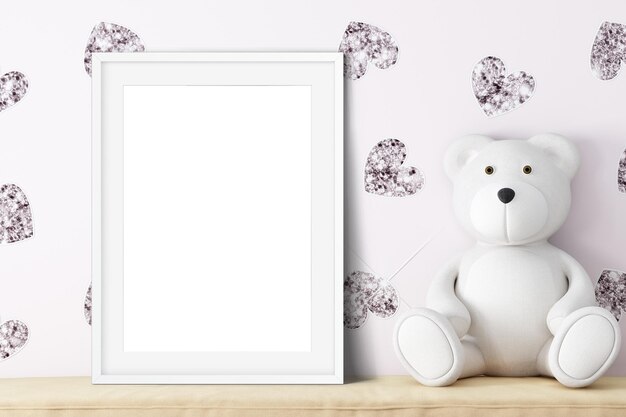 Frame mockup a4 and valentine\'s day