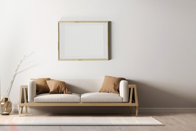 Frame mockup design and wall set of gallery frames