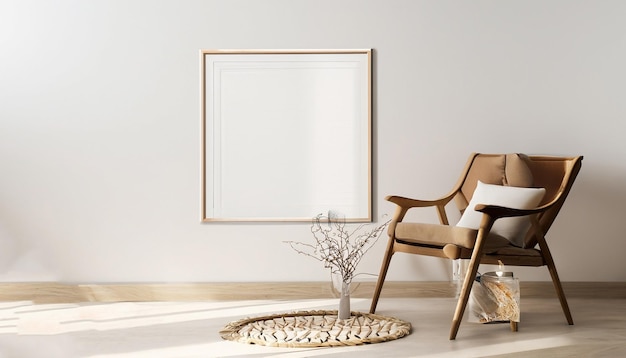 Frame mockup design and wall set of gallery frames