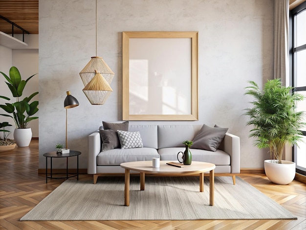 Foto modello di telaio all'interno della casa rendering 3d