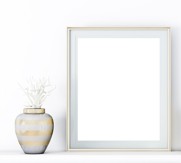 Frame mockup in the living room 8x10