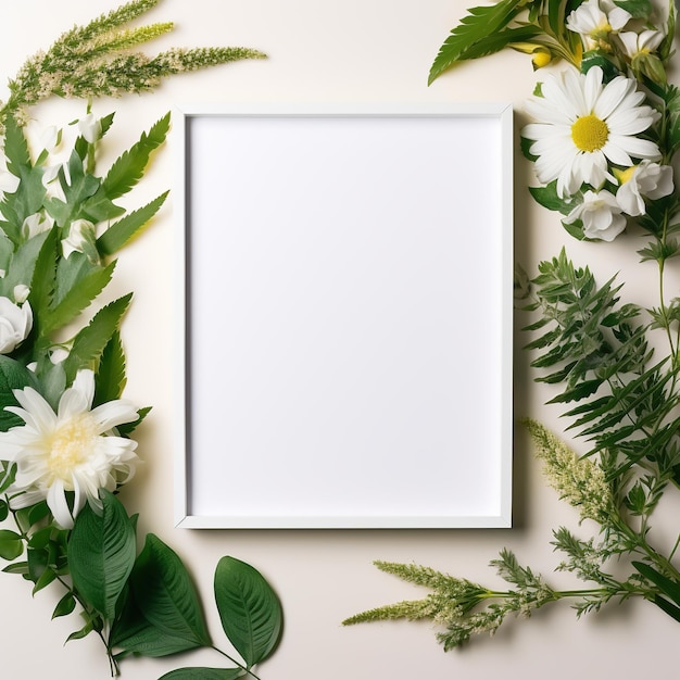 Frame mockup met decoratie