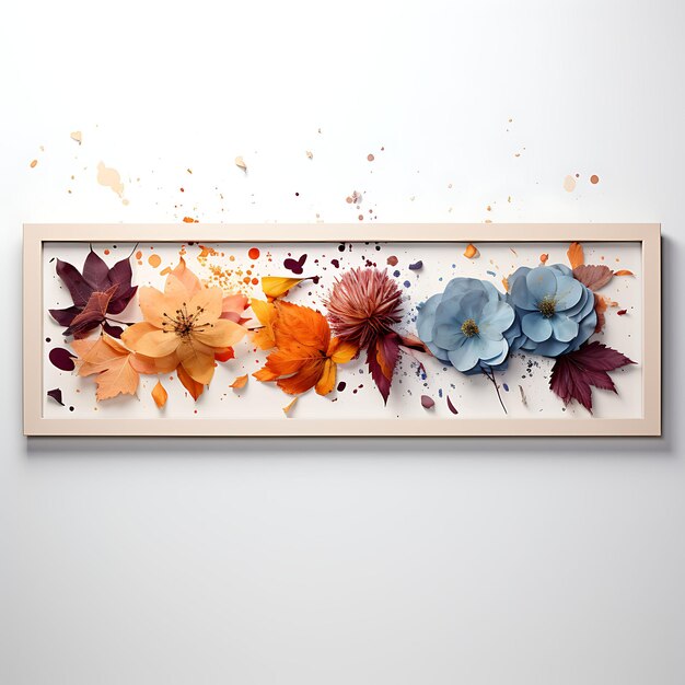 Frame of modern acrylic frame with a floating effect used for showcas flat 2d clipart decoration