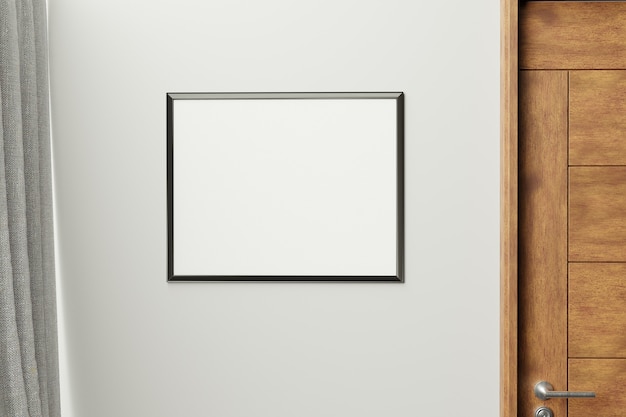 Frame in modern interior wall., close up, living room