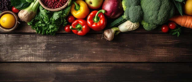 Рамка из натуральных продуктов Свежие сырые овощи