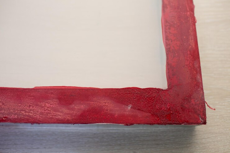 Photo frame pattern for serigraphy silk screen print process at clothes factory
