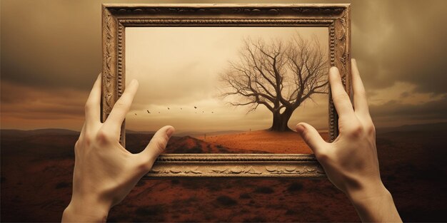 Photo frame photo manipulation surrealism