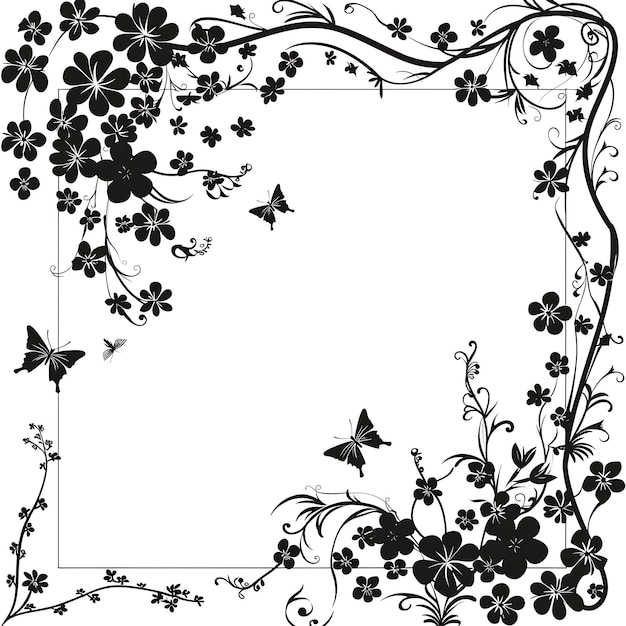 Frame of Picture Frame CNC Art With Flower and Butterfly Designs Sma CNC Die Cut Outline Tattoo