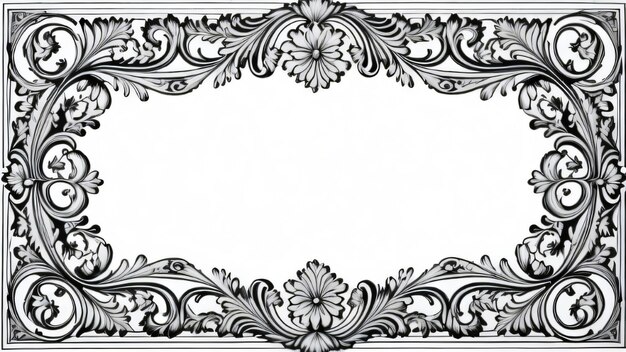 Cornice cornice foto cornice elegante cornice in legno dorato illustrazione arte digitale