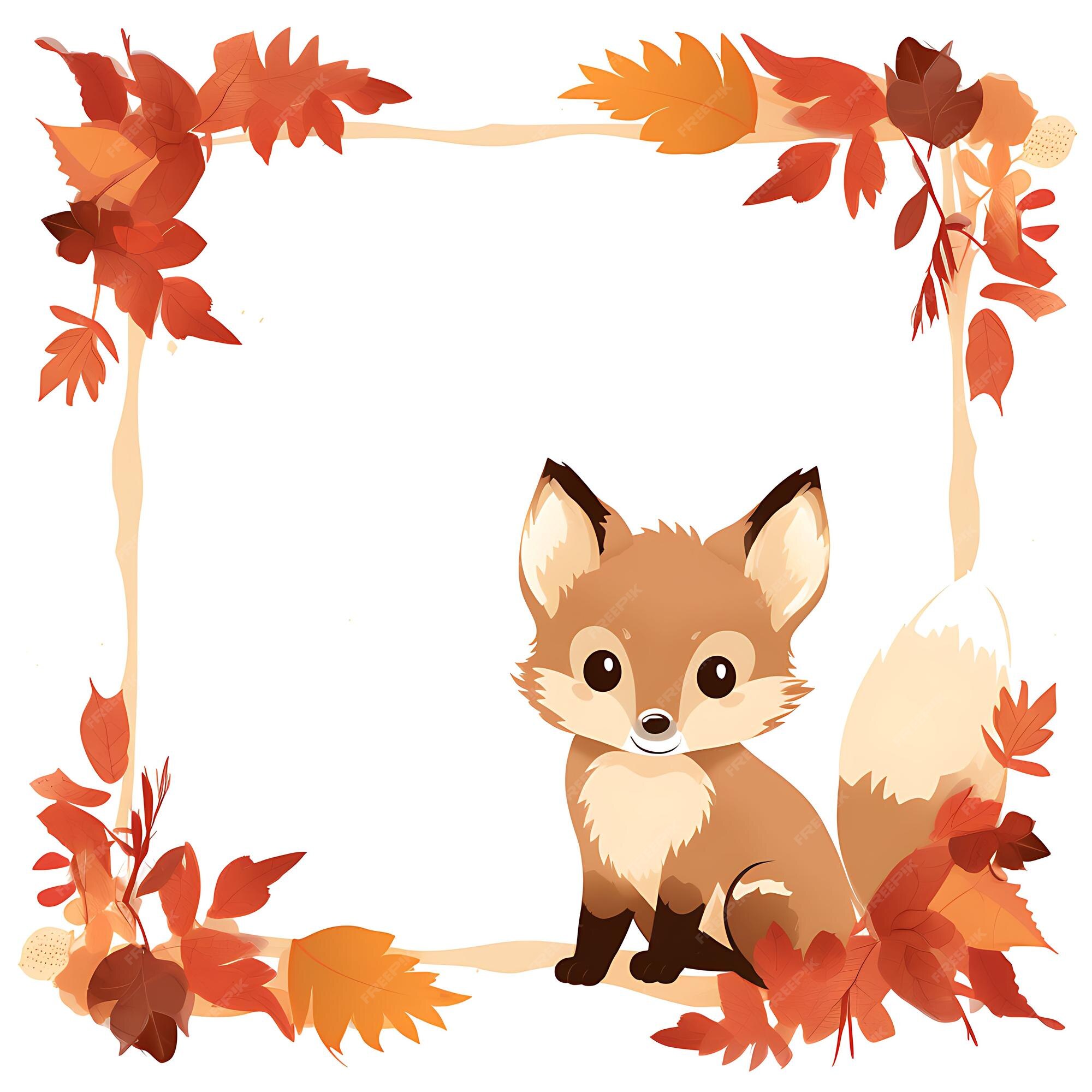 Premium AI Image | Frame of Red Fox Kit a Tiny Red Fox KitShaped Frame