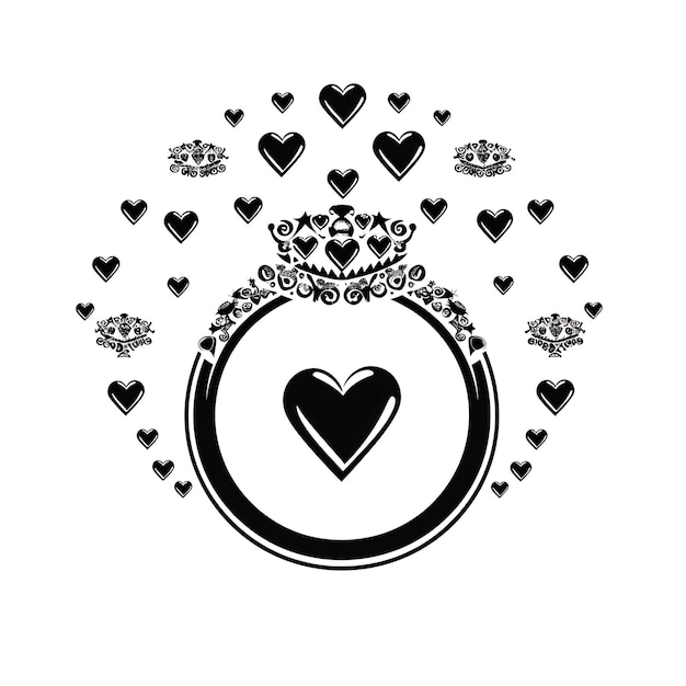 ロマンチックな婚約指輪のフレーム フォークアート ダイヤモンドパターンとH CNCダイカットタトゥーデザインアート
