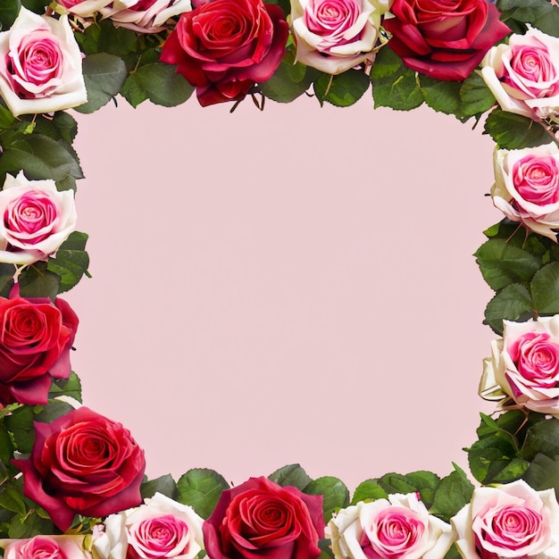 frame of roses