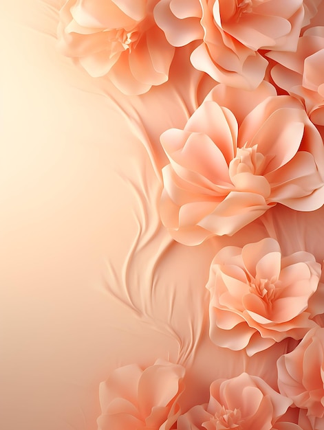 Frame of soft peachy background a delicate peach color with faded und post social art photo design