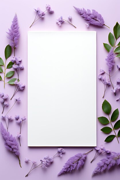 Frame of subtle lilac a pastel cream background with hints of lilac c post social art photo design